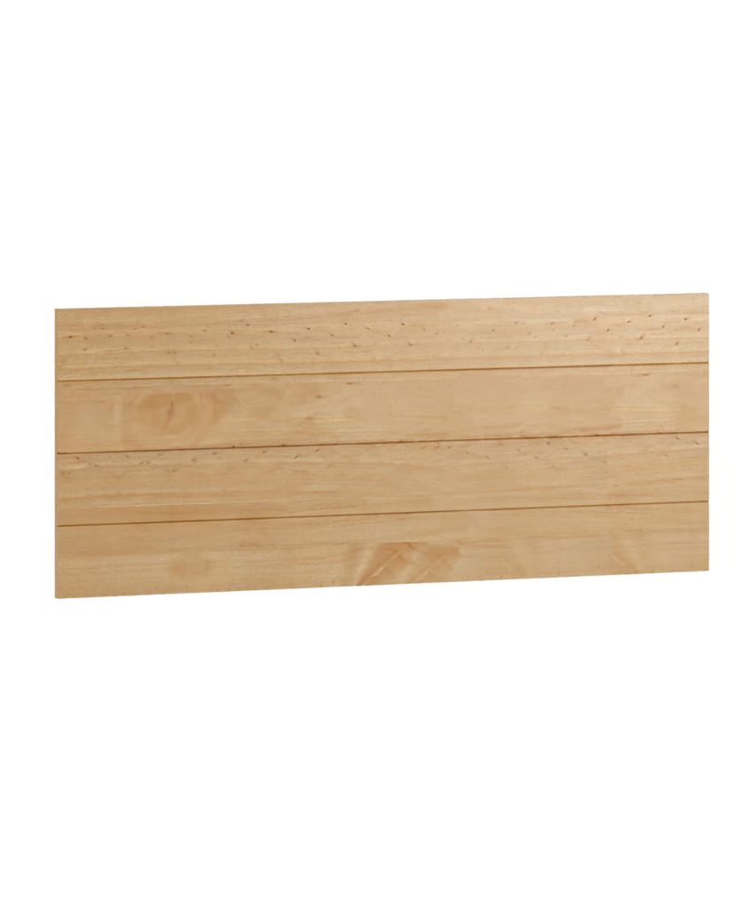 Cabezal Juvenil de Madera - Blanco Lavado y Miel Roble