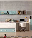 Dormitorio Juvenil Completo Artic/Rosa/Grey