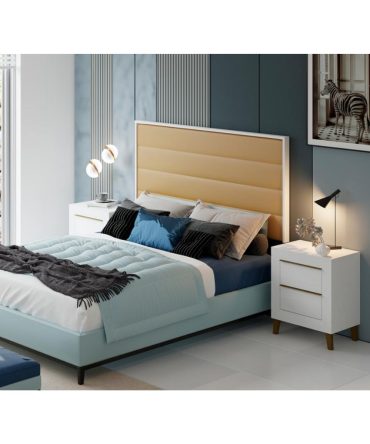 Dormitorio de Matrimonio Blanco/Oro
