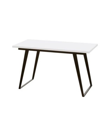 Mesa Extensible Blanco Nieve con Patas Metálicas