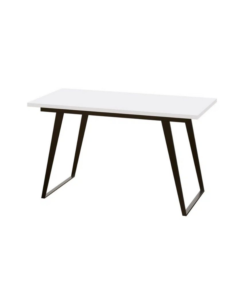 Mesa Extensible Blanco Nieve con Patas Metálicas