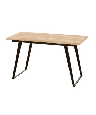 Mesa Extensible Roble con Patas Metálicas