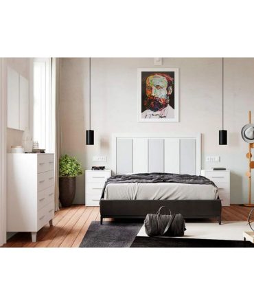 Dormitorio de Matrimonio Blanco/Plata