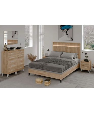 Dormitorio de Matrimonio Roble/Blanco