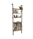 Estantería de Pared con Seis Estantes – Safir-Negro