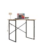 Mesa de Escritorio con Estructura Metálica – Negro-Safir