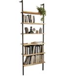 Estantería de Pared con Seis Estantes – Safir-Negro