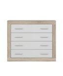 Cómoda moderna y enmarcada de 82 x 98 x 40 cm - Cambrian/Blanco