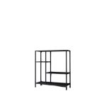 Estantería con Estructura de Metal y Estantes Intercambiables - Negro o Crema