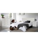 Dormitorio Compuesto por Cabezal y 2 Mesitas - Color Blanco