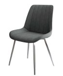 Silla de Comedor Tapizada con Patas Metálicas Cromadas - Variedad de Colores