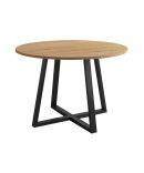 Mesa de Comedor Fija con Estructura Metálica - Acabado en Melamina
