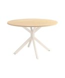 Mesa de Comedor Fija con Estructura Metálica y Tapa de Melamina