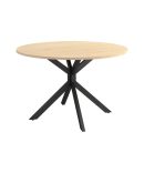 Mesa de Comedor Fija con Estructura Metálica y Tapa de Melamina