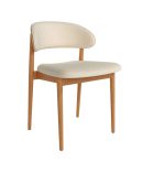 Silla de Comedor de Madera con Asiento Tapizado – Roble Natural o Negro