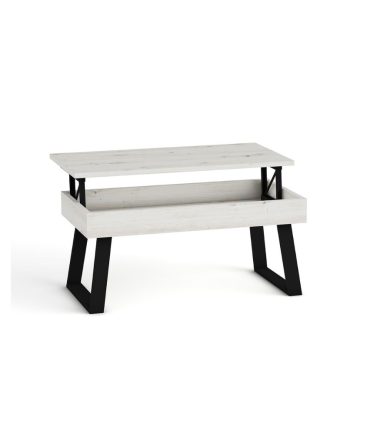 Mesa de Centro Elevable con Patas Metálicas