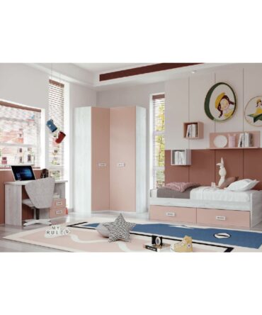 Dormitorio Juvenil Rosa Nube Completo