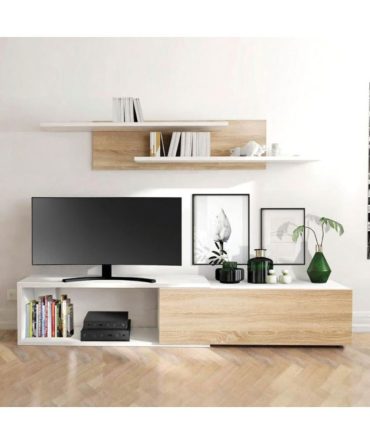 Composición Modular para Salón Moderno Extensible Blanco-Cambrian