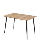 Mesa de Comedor de Madera Moderna y Elegante con Patas Metálica