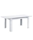 Mesa de Comedor Extensible de Melamina en Blanco y Cambrian