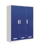 Armario Juvenil de 3 Puertas y 2 Cajones - Blanco y Cambrian