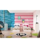 Dormitorio Juvenil Completo Blanco/Rosa/Aqua