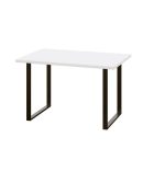 Mesa Fija Blanco Nieve con Patas Metálicas