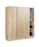 Armario Ropero con Puertas Correderas y División Central