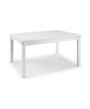 Mesa de Comedor con Líneas Rectas – Blanco Abierto