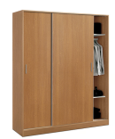 Armario Ropero con Puertas Correderas y División Central