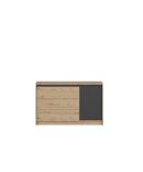 Cómoda de Tres Cajones y Una Puerta - Color Artisan-Antracita