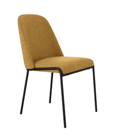 Silla Tapizada con Patas Metálicas