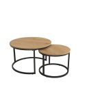 Juego de Mesas Auxiliares con Pata Metálica