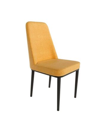 Silla Tapizada con Patas Metálicas Negras