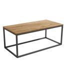 Mesa de Centro Rectangular con Estructura Metálica