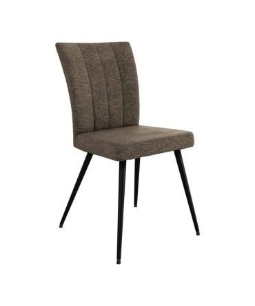 Silla Tapizada con Respaldo y Patas Metálicas Negras - Diferentes Colores