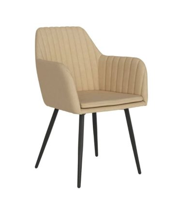 Silla Tapizada con Patas Metálicas Negras - 3 Colores Diferentes