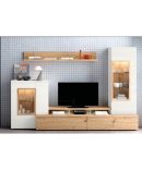 Composición Comedor Artisan Polar con Vitrinas, Módulo Bajo TV y Leja