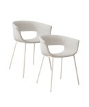 Silla Tapizada con Respaldo y Patas Metálicas - Diferentes Colores