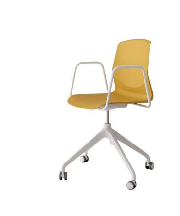 Silla Giratoria con Ruedas y Patas de Nylon - Respaldo y Asiento de Polipropileno