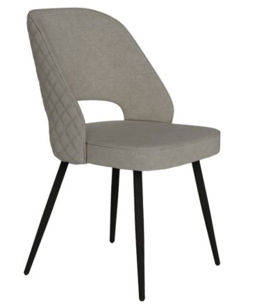 Silla Tapizada con Patas Metálicas Negras - 3 Colores Diferentes