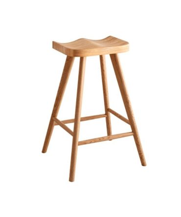 Taburete de madera para cocina en color roble natural