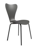 Silla de polipropileno con patas metálicas a juego