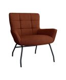 Butaca Tapizada con Patas Metálicas - Colores Perla o Terracota