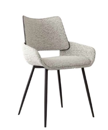 Silla Moderna con Respaldo de Madera y Patas Metálicas – Roble Natural o Negro