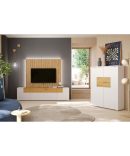 Composición de Comedor Moderna Artisan y Blanco Brillo